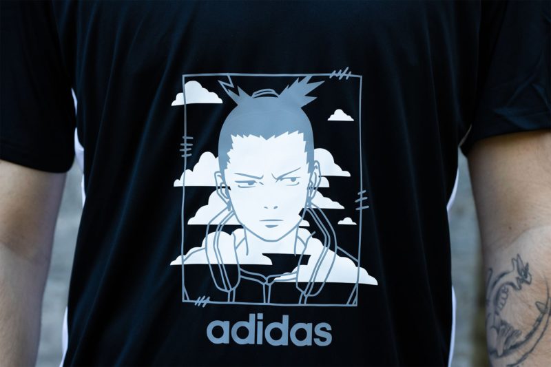 Shikamaru anime Adidas jersey black