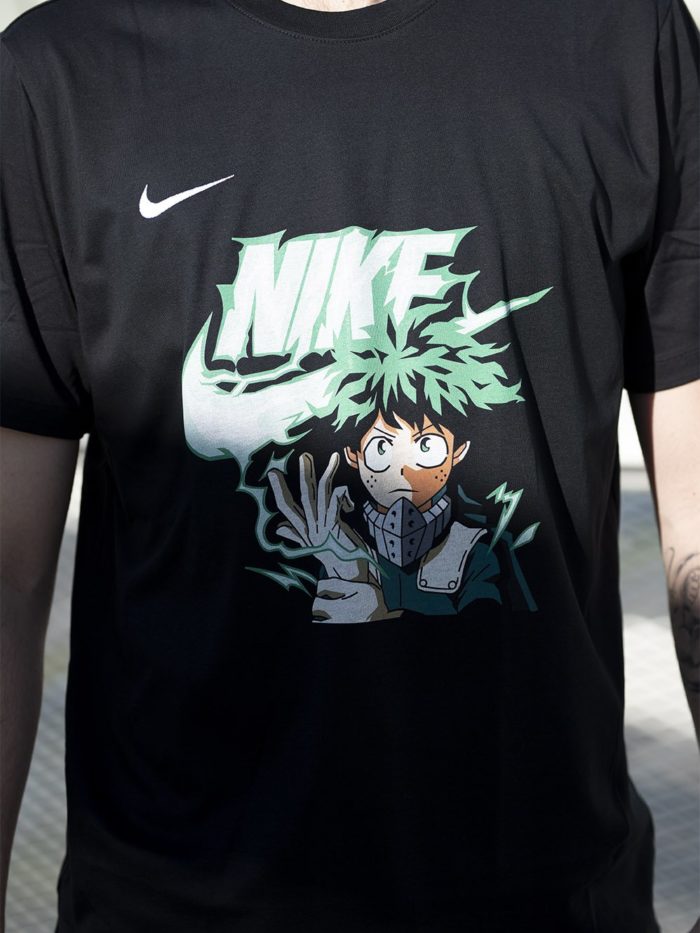 Deku Nike anime katoen jersey zwart