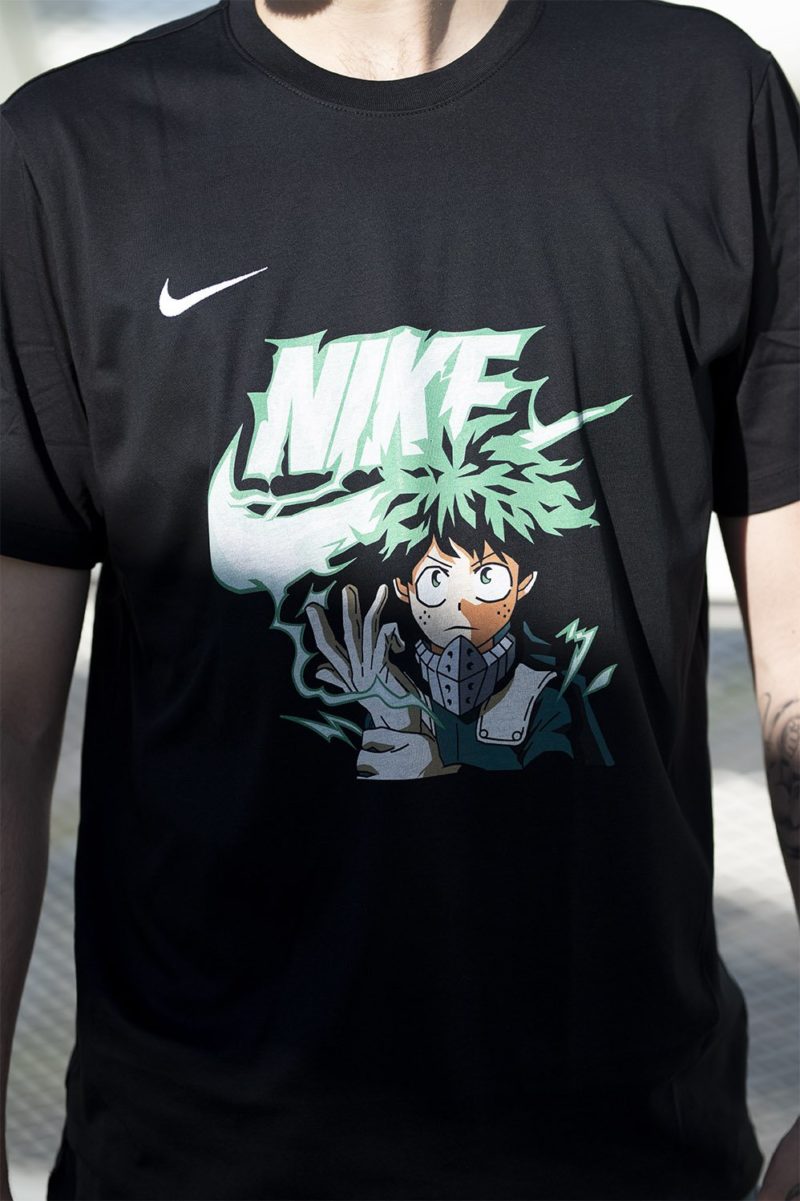 Deku Nike anime katoen jersey zwart