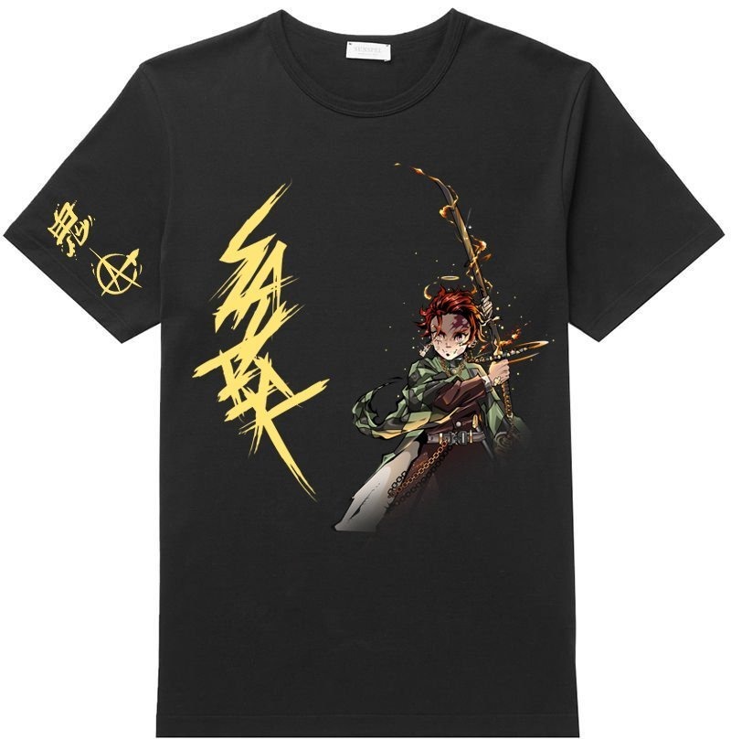 Tanjiro anime t-shirt black
