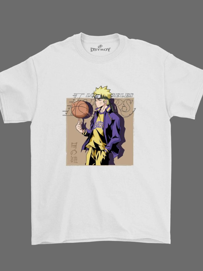 Naruto Lakers anime t-shirt white