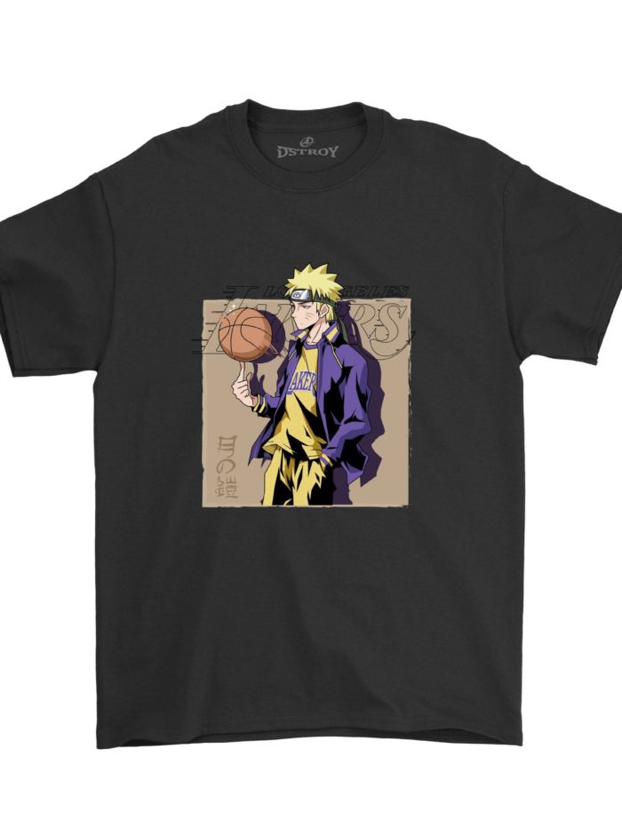 Naruto Lakers anime t-shirt black