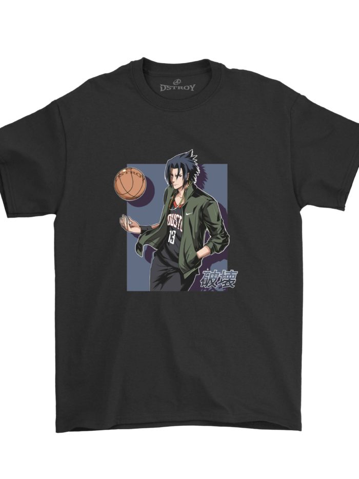 Sasuke Rockets anime t-shirt black