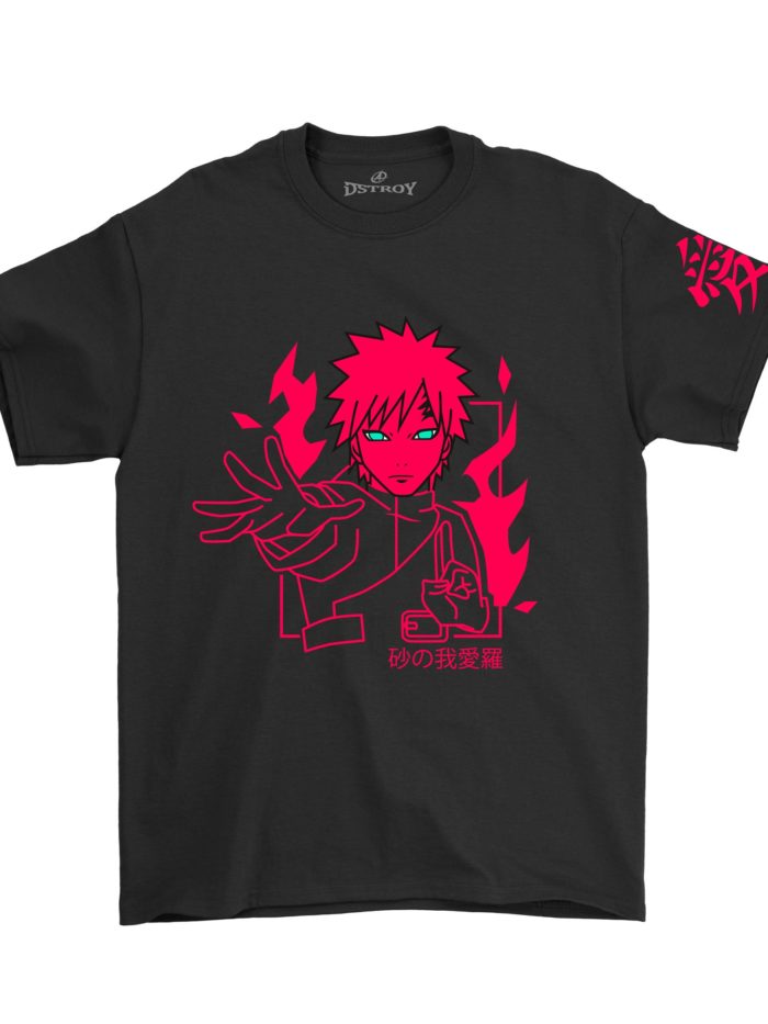 Gaara anime t-shirt black