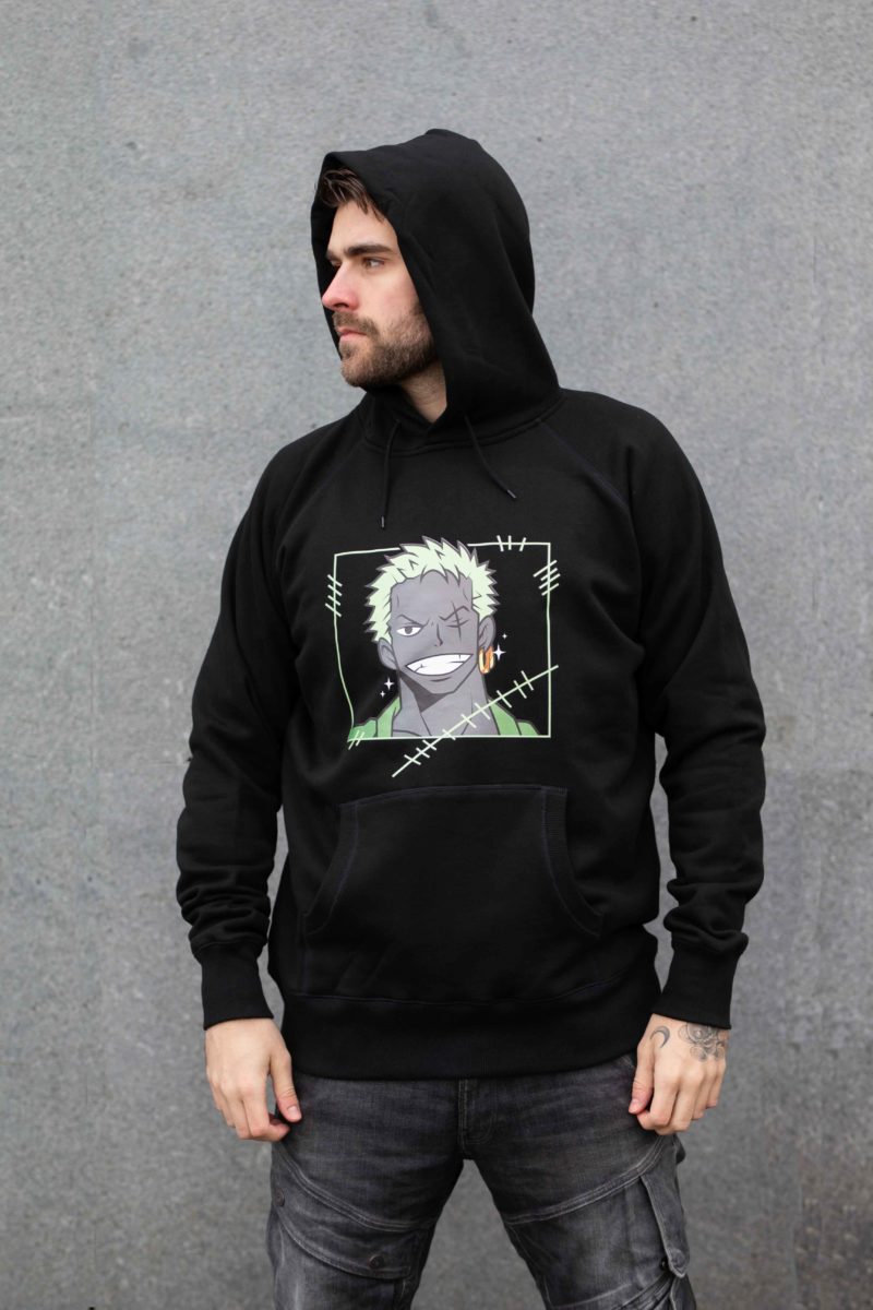 Zoro anime hoodie zwart