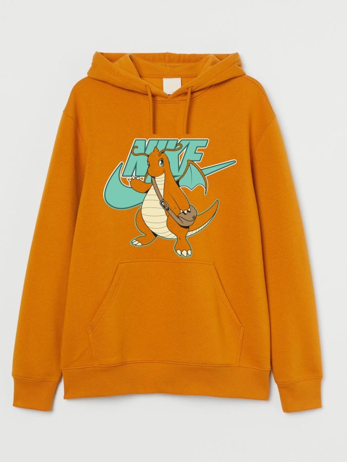 Dragonite anime hoodie orange