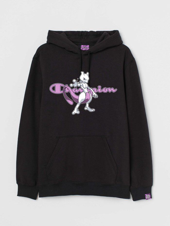 Mewtwo anime hoodie zwart