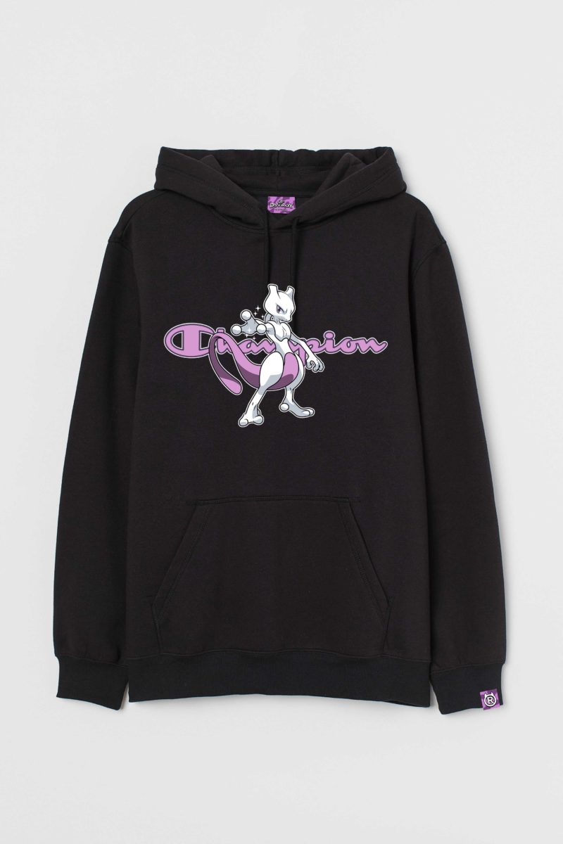 Mewtwo anime hoodie black