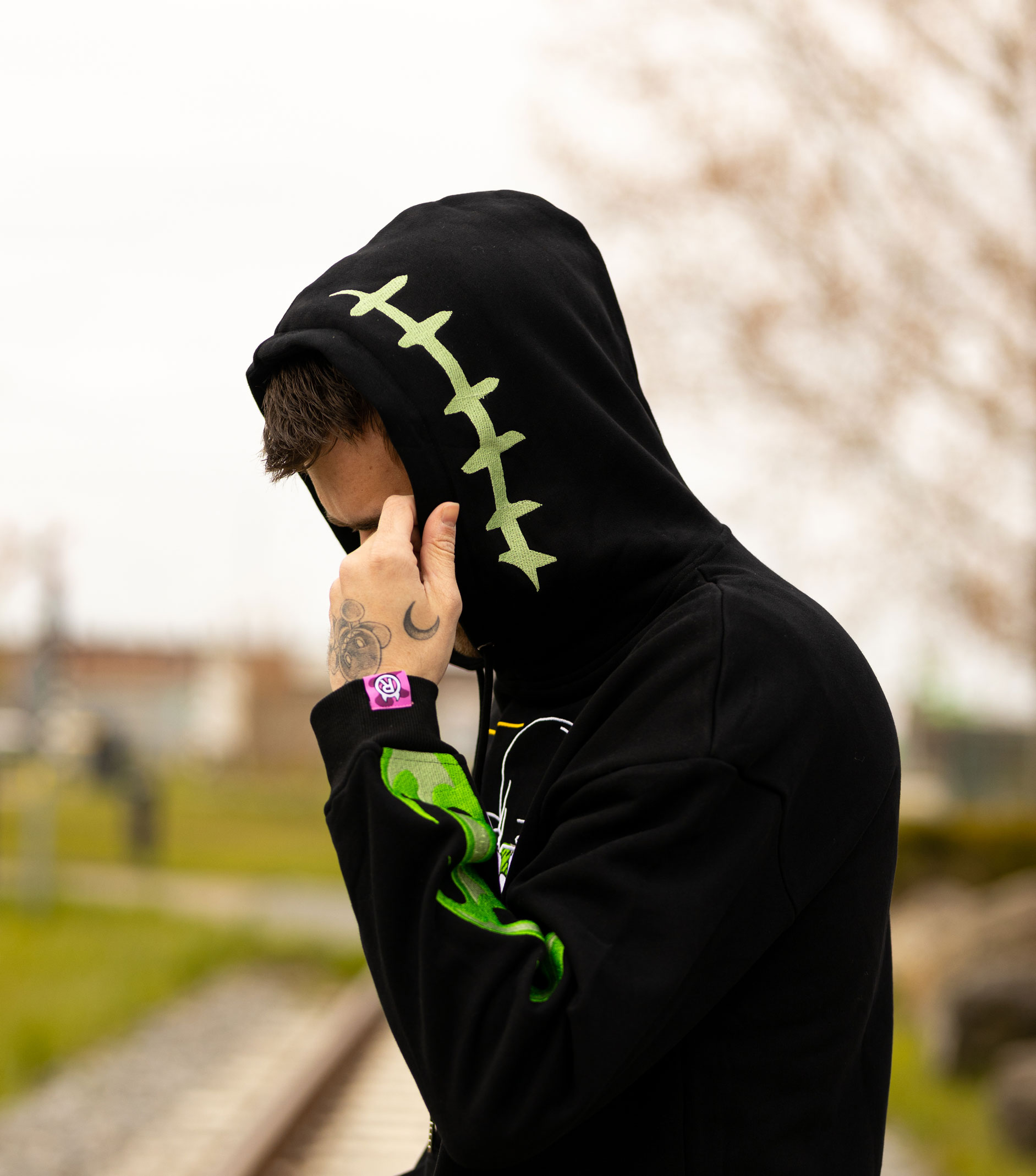 Zoro one piece embroidered hoodie. Limited edition embroidery work.