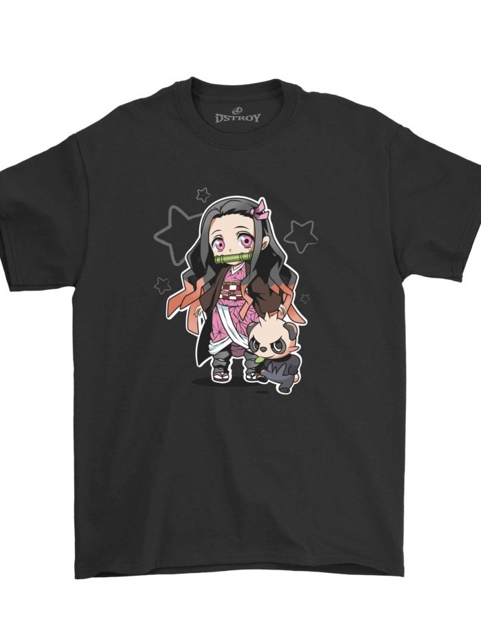 Nezuko demonslayer anime shirt black