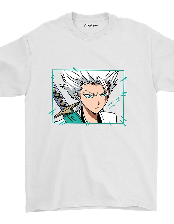 toshiro bleach anime manga clothing custom shirt designer white tee original
