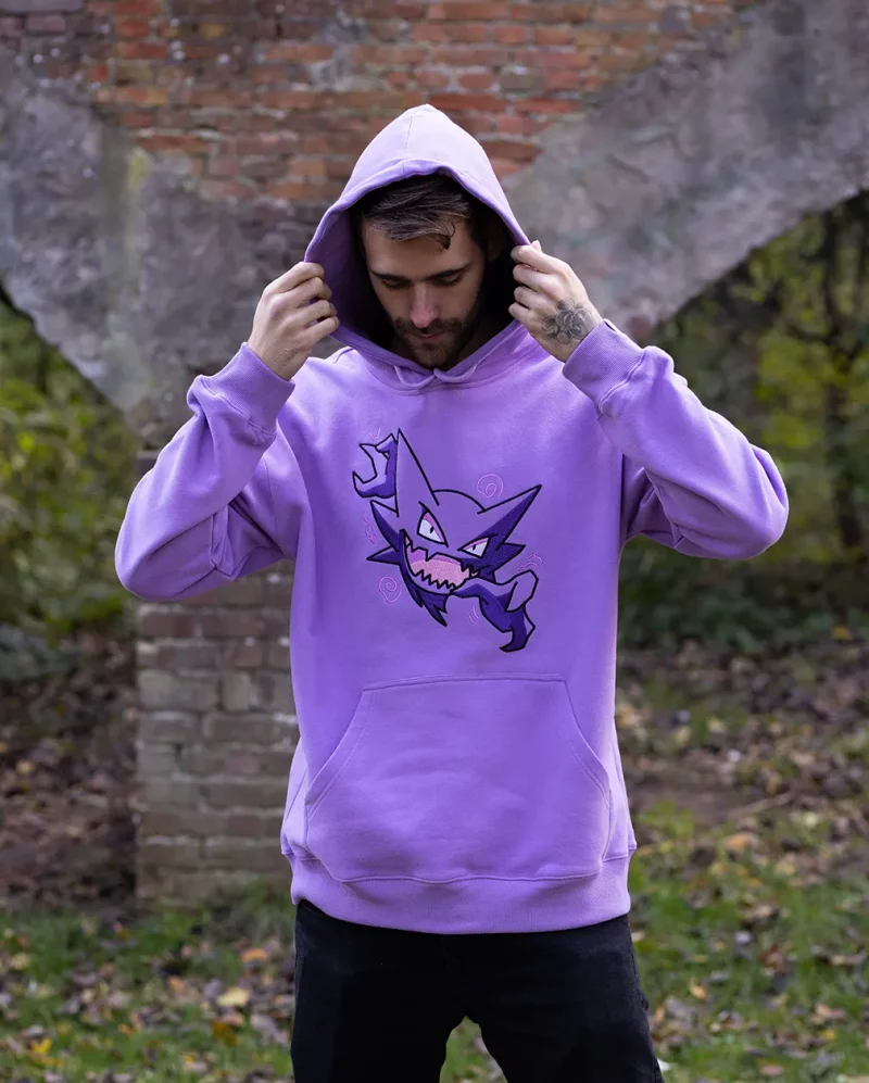haunter ghost type pokemon custom embroidered violet purple hoodie anime manga hype clothing new limited edition